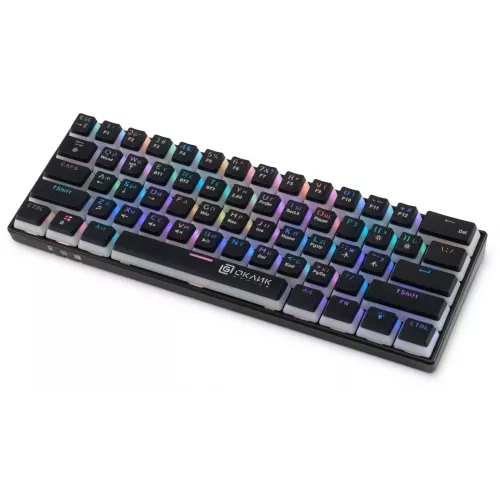 Клавиатура Оклик K763W механическая черный USB беспроводная BT/Radio Multimedia for gamer LED (1920548) кабель 1.5м