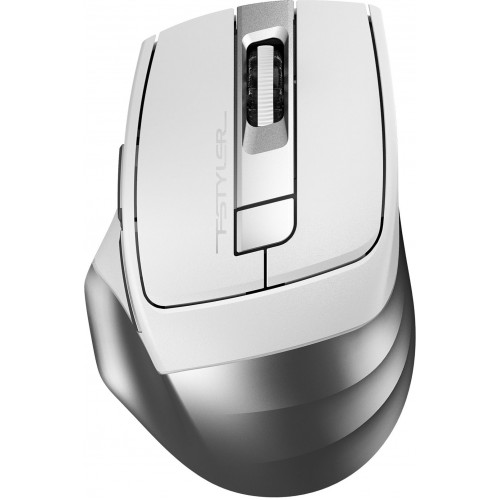 Мышь A4Tech Fstyler FB35S белый/серый оптическая 2000dpi беспров. BT/Radio USB для ноутбука 5but (FB35S USB ICY WHITE)