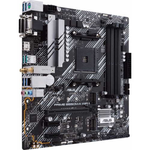 Материнская плата Asus PRIME B550M-A WIFI II Soc-AM4 AMD B550 4xDDR4 mATX AC`97 8ch(7.1) GbLAN RAID+VGA+DVI+HDMI