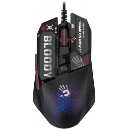 Мышь A4Tech Bloody W60 Max Mini черный/рисунок оптическая 12000dpi USB 9but