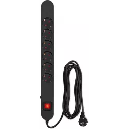 Сетевой фильтр Ippon NF-EU-3-10 3м (6 розеток) черный (коробка)