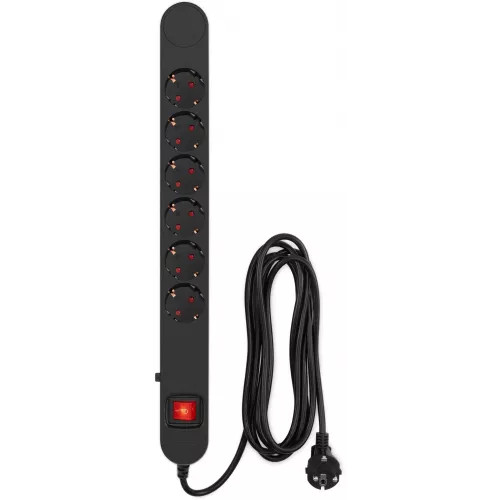 Сетевой фильтр Ippon NF-EU-3-10 3м (6 розеток) черный (коробка)