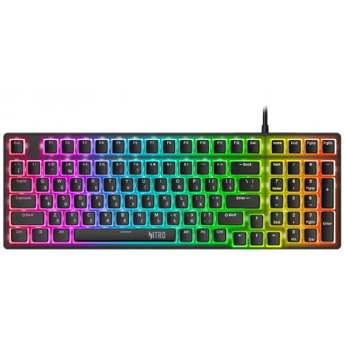 Клавиатура Acer OKW303 механическая черный/серый USB for gamer LED (ZL.KBDCC.01D) кабель 1.8м