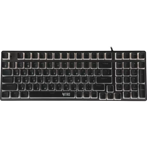 Клавиатура Acer OKW303 механическая черный/серый USB for gamer LED (ZL.KBDCC.01D) кабель 1.8м