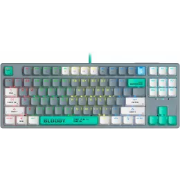 Клавиатура A4Tech S87 Energy механическая серый USB for gamer LED (S87 USB ENERGY ASH) кабель 1.8м