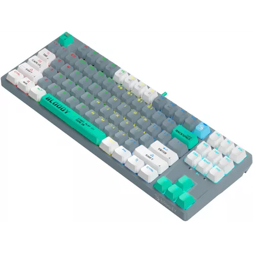 Клавиатура A4Tech S87 Energy механическая серый USB for gamer LED (S87 USB ENERGY ASH) кабель 1.8м