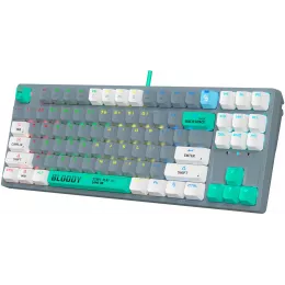 Клавиатура A4Tech S87 Energy механическая серый USB for gamer LED (S87 USB ENERGY ASH) кабель 1.8м