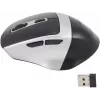 Мышь Оклик 516MW черный/серебристый оптическая 1600dpi silent беспров. BT/Radio USB для ноутбука 6but (1978689)