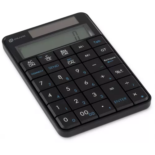 Числовой блок Оклик K604W черный USB беспроводная slim для ноутбука (1979325)