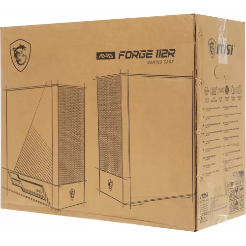 Корпус MSI MAG FORGE 112R черный без БП ATX 2x120mm 4x140mm 2xUSB3.0 audio bott PSU
