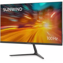 Монитор SunWind 21.5" SM-22FV222 черный VA 5ms 16:9 HDMI матовая 250cd 178гр/178гр 1920x1080 100Hz FreeSync VGA FHD 2.29кг