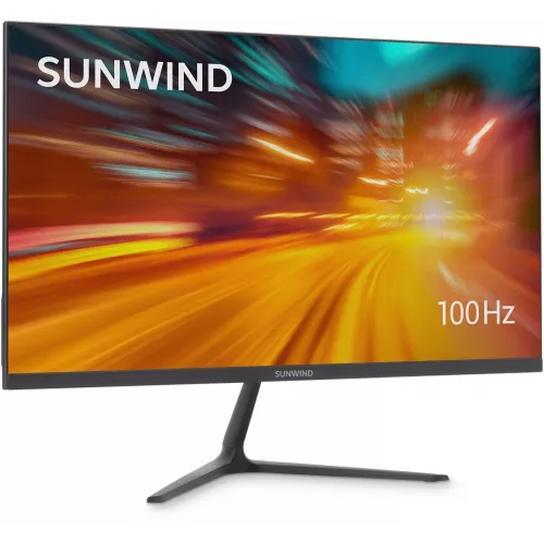Монитор SunWind 21.5" SM-22FV222 черный VA 5ms 16:9 HDMI матовая 250cd 178гр/178гр 1920x1080 100Hz FreeSync VGA FHD 2.29кг