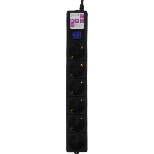 Сетевой фильтр Powercube SPG6-B3M 3м (6 розеток) черный (коробка)