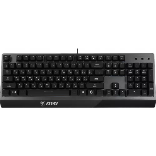 Клавиатура MSI GK30 RU черный USB Multimedia for gamer LED (подставка для запястий) (S11-04RU236-CLA) кабель 1.8м