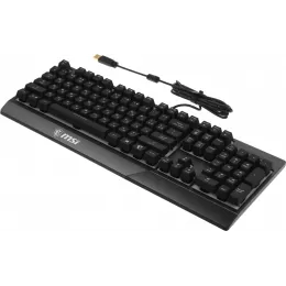 Клавиатура MSI GK30 RU черный USB Multimedia for gamer LED (подставка для запястий) (S11-04RU236-CLA) кабель 1.8м