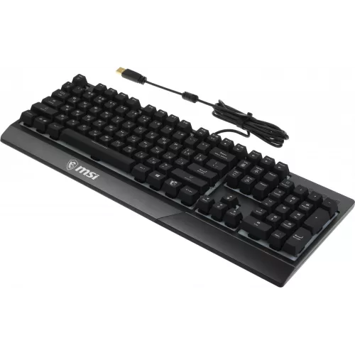 Клавиатура MSI GK30 RU черный USB Multimedia for gamer LED (подставка для запястий) (S11-04RU236-CLA) кабель 1.8м