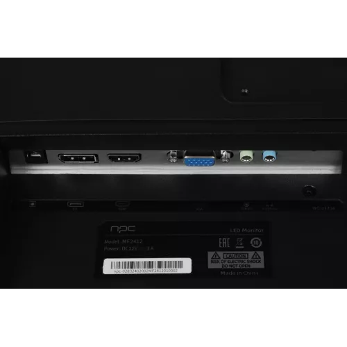 Монитор NPC 23.8" MF2412 черный IPS LED 4ms 16:9 HDMI M/M Cam матовая HAS Piv 1000:1 300cd 178гр/178гр 1920x1080 100Hz G-Sync FreeSync VGA DP FHD USB 2.75кг