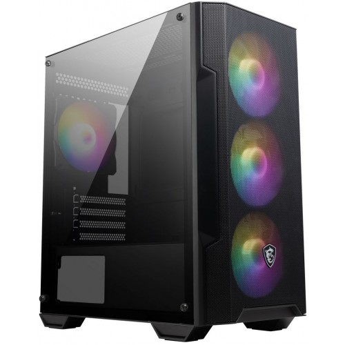 Корпус MSI MAG Forge M100A черный без БП mATX 2x120mm 2xUSB2.0 1xUSB3.0 audio bott PSU