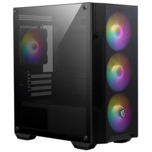 Корпус MSI MAG Forge M100A черный без БП mATX 2x120mm 2xUSB2.0 1xUSB3.0 audio bott PSU