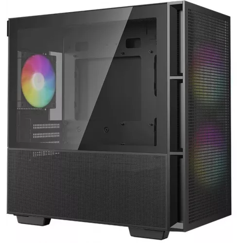 Корпус Deepcool CH360 черный без БП mATX 7x120mm 3x140mm 1xUSB3.0 audio bott PSU
