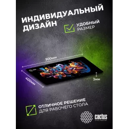 Коврик для мыши Cactus Graffiti рисунок 900x400x2мм (CS-MP-PRO10ХXL)