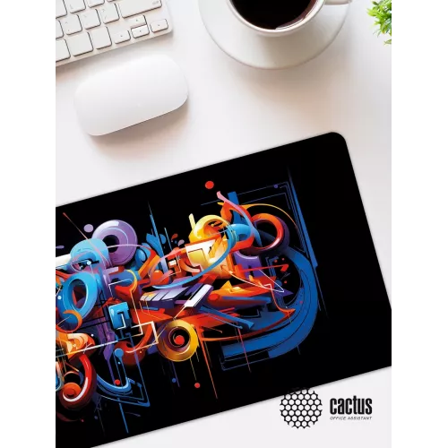 Коврик для мыши Cactus Graffiti рисунок 900x400x2мм (CS-MP-PRO10ХXL)