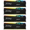 Память DDR5 4x32GB 5600MHz Kingston KF556C40BBAK4-128 Fury Beast Black RGB RTL Gaming PC5-44800 CL40 DIMM 288-pin 1.25В dual rank с радиатором Ret