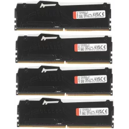 Память DDR5 4x32GB 5600MHz Kingston KF556C40BBAK4-128 Fury Beast Black RGB RTL Gaming PC5-44800 CL40 DIMM 288-pin 1.25В dual rank с радиатором Ret