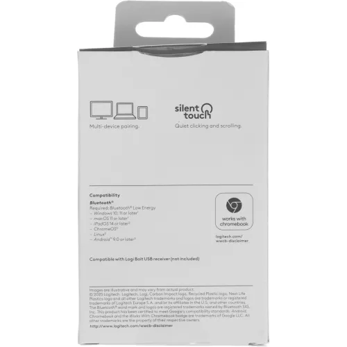 Мышь Logitech Pebble 2 M350S графитовый оптическая 4000dpi silent беспров. BT для ноутбука 2but (910-006988)