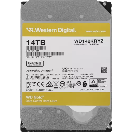 Жесткий диск WD SATA-III 14TB WD142KRYZ Server Gold 512E (7200rpm) 512Mb 3.5"