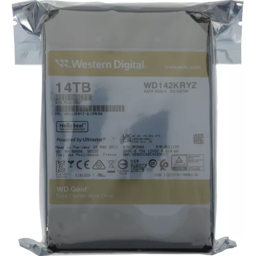 Жесткий диск WD SATA-III 14TB WD142KRYZ Server Gold 512E (7200rpm) 512Mb 3.5"