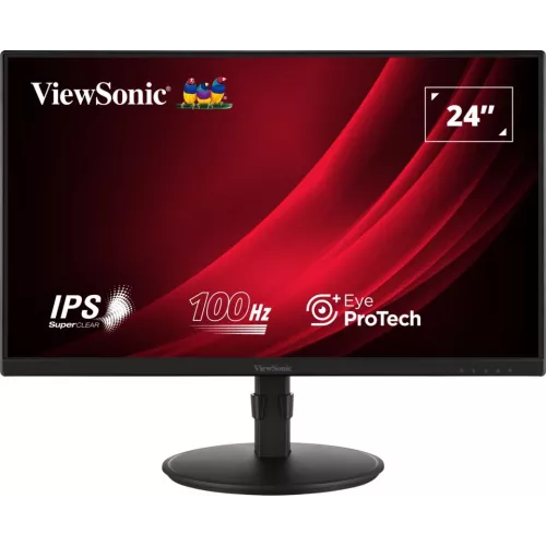Монитор ViewSonic 23.8" VA2408-HDJ черный IPS LED 16:9 HDMI матовая HAS Piv 250cd 178гр/178гр 1920x1080 100Hz VGA DP FHD 5.2кг