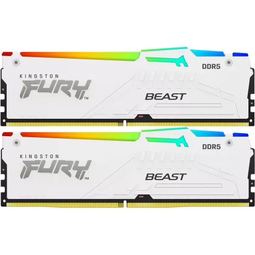 Память DDR5 2x16GB 6400MHz Kingston KF564C32BWEAK2-32 Fury Beast RGB RTL Gaming PC5-51200 CL32 DIMM 288-pin 1.4В kit dual rank с радиатором Ret
