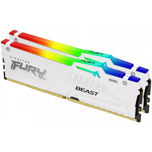 Память DDR5 2x16GB 6400MHz Kingston KF564C32BWEAK2-32 Fury Beast RGB RTL Gaming PC5-51200 CL32 DIMM 288-pin 1.4В kit dual rank с радиатором Ret