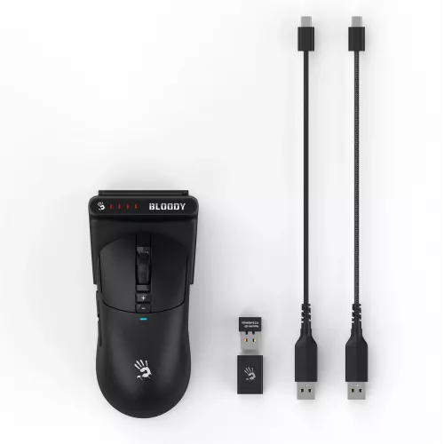 Мышь A4Tech Bloody R72 Ultra Duo черный оптическая 20000dpi беспров. USB/USB-C 7but