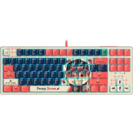 Клавиатура A4Tech AT87 Proxy Boom бежевый/красный USB for gamer LED (AT87) кабель 1.8м