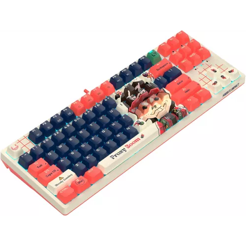 Клавиатура A4Tech AT87 Proxy Boom бежевый/красный USB for gamer LED (AT87) кабель 1.8м