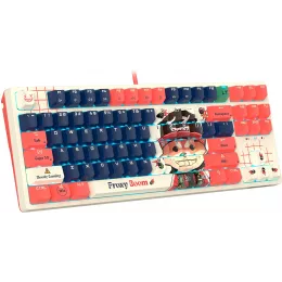Клавиатура A4Tech AT87 Proxy Boom бежевый/красный USB for gamer LED (AT87) кабель 1.8м