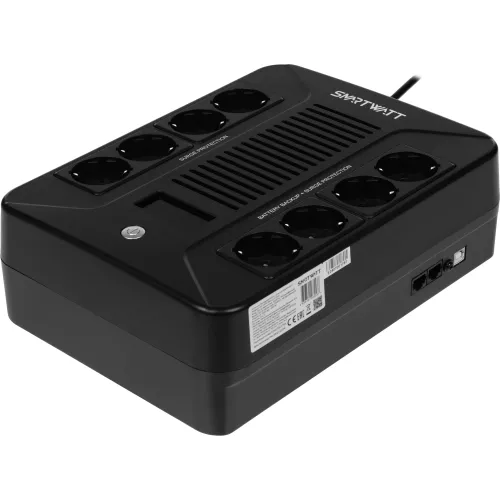 Источник бесперебойного питания Smartwatt Safe Pro LCD 600Вт 1000ВА черный