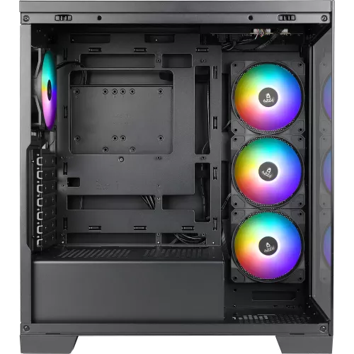 Корпус Azza COVE черный без БП ATX 6x120mm 2x140mm 1xUSB2.0 1xUSB3.0 audio bott PSU