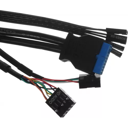 Корпус Azza COVE черный без БП ATX 6x120mm 2x140mm 1xUSB2.0 1xUSB3.0 audio bott PSU