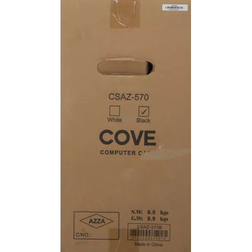 Корпус Azza COVE черный без БП ATX 6x120mm 2x140mm 1xUSB2.0 1xUSB3.0 audio bott PSU