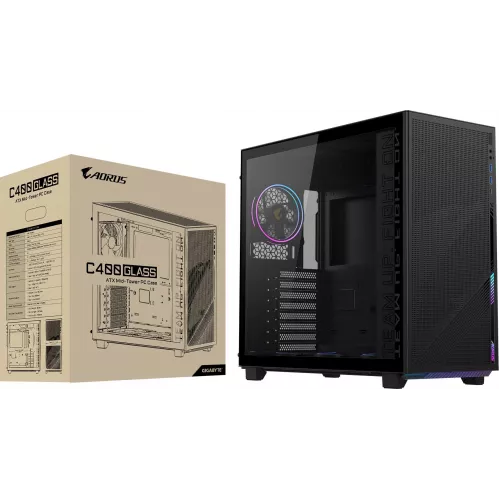 Корпус Gigabyte GB-AC400G черный без БП ATX 5x120mm 2x140mm 2xUSB3.0 audio bott PSU