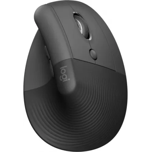 Мышь Logitech Lift графитовый оптическая 4000dpi silent беспров. BT/Radio USB для ноутбука 5but (910-006485)