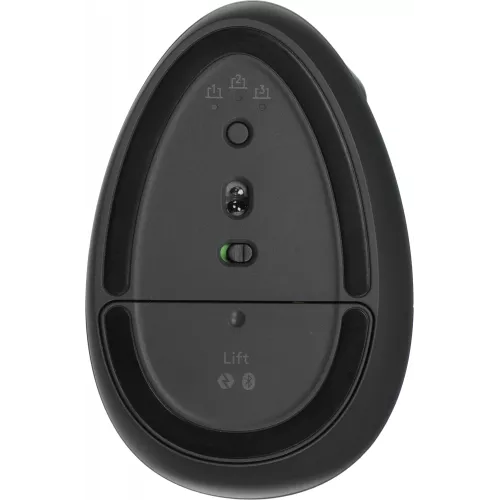 Мышь Logitech Lift графитовый оптическая 4000dpi silent беспров. BT/Radio USB для ноутбука 5but (910-006485)