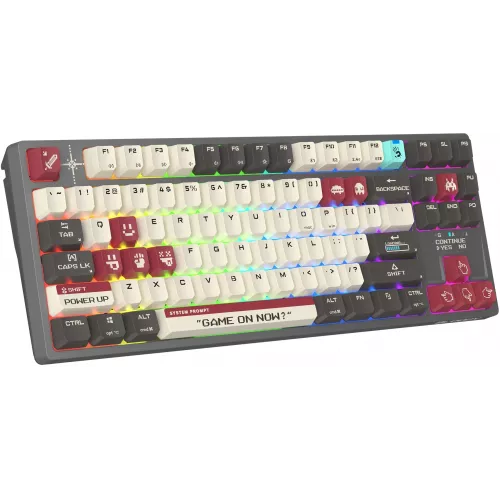 Клавиатура A4Tech WS87 механическая серый/красный USB беспроводная BT/Radio for gamer LED