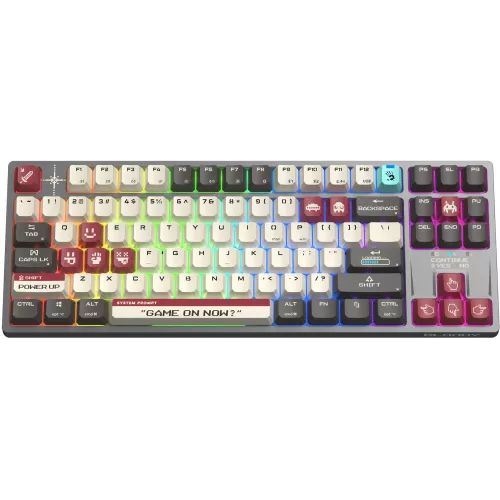 Клавиатура A4Tech WS87 механическая серый/красный USB беспроводная BT/Radio for gamer LED