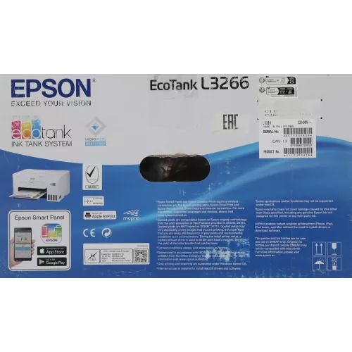 МФУ струйный Epson EcoTank L3266 (C11CJ66416) A4 WiFi белый