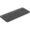 Клавиатура Logitech K400 Plus черный USB беспроводная Multimedia (920-007173)