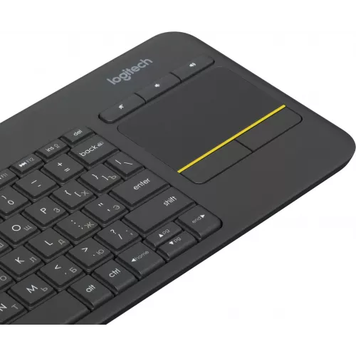 Клавиатура Logitech K400 Plus черный USB беспроводная Multimedia (920-007173)